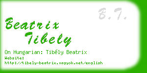 beatrix tibely business card